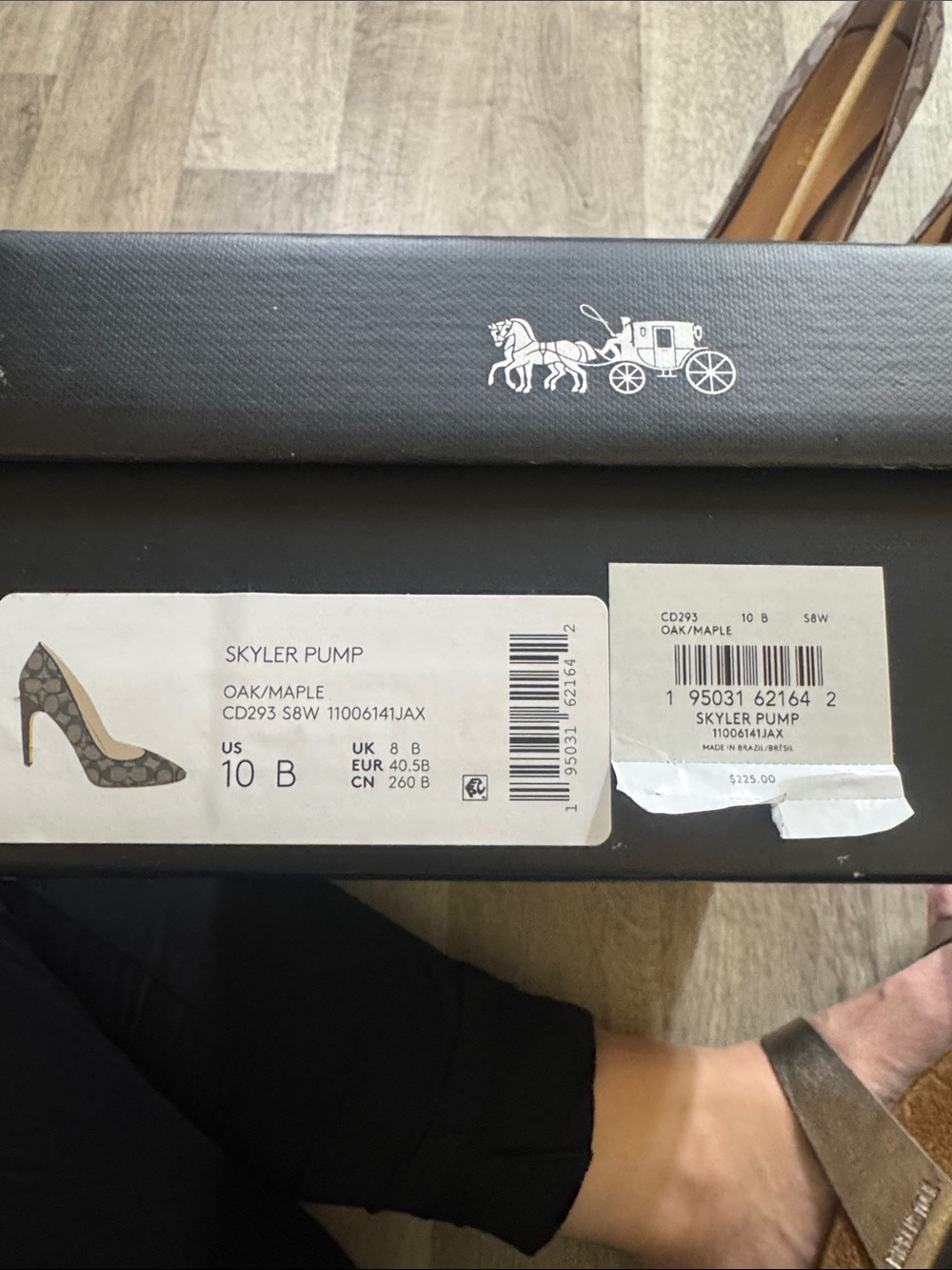 Coach Signature Canvas Pointed-Toe Pumps. Skyler Pump. Oak/Maple. Size 10B NWTs! - Picture 11 of 13